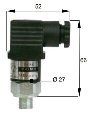 Габаритные и присоединительные размеры F4V1/M3 (10-100 bar)